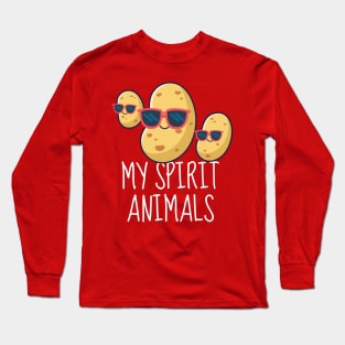 Funny Potatoes: My Spirit Animals Long Sleeve T-Shirt